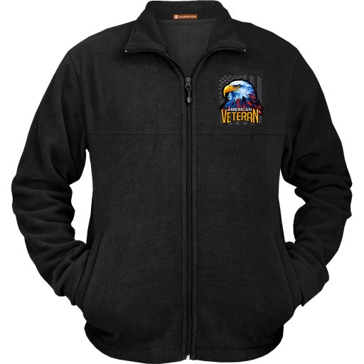 American Veteran Fleece Jackets in Black