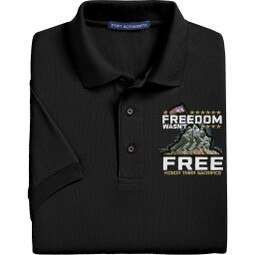 Patriotic Polo Shirt with Iwo Jima image